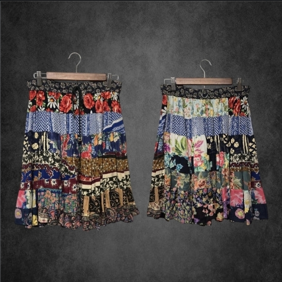 Vintage Floral Patchwork Mini Skirt - Picture 1 of 9